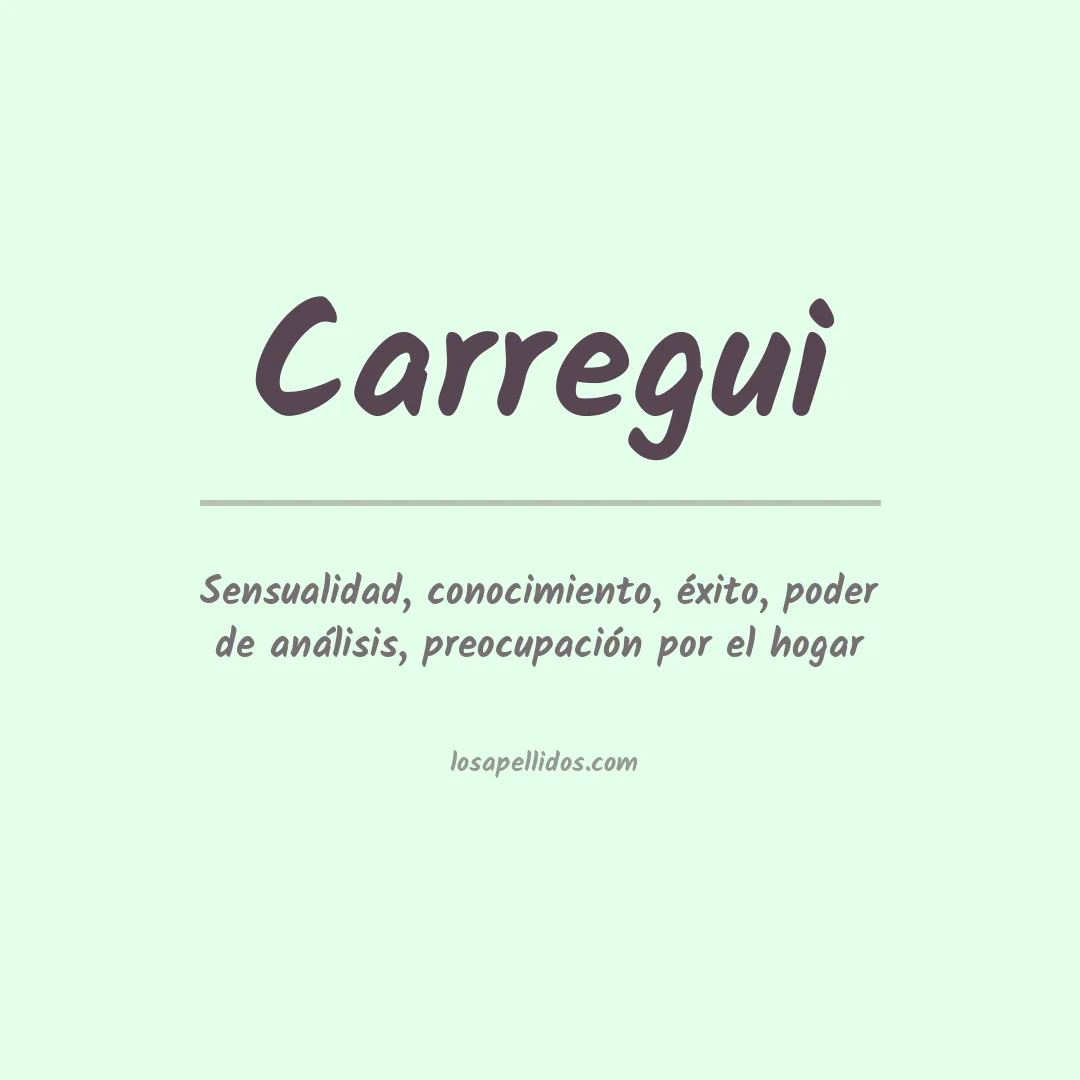 Significado del Apellido Carregui