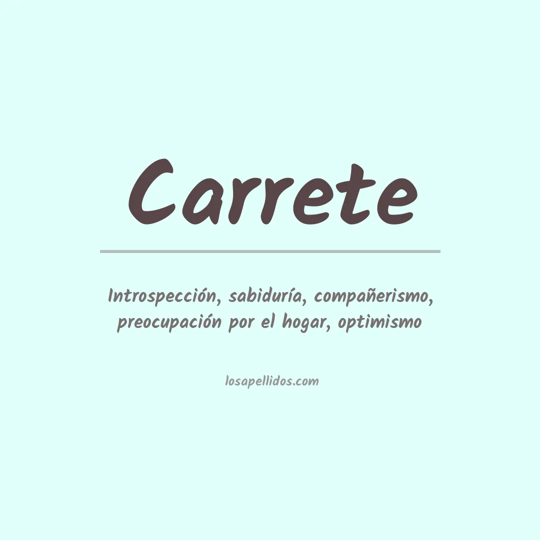 Apellido Carrete