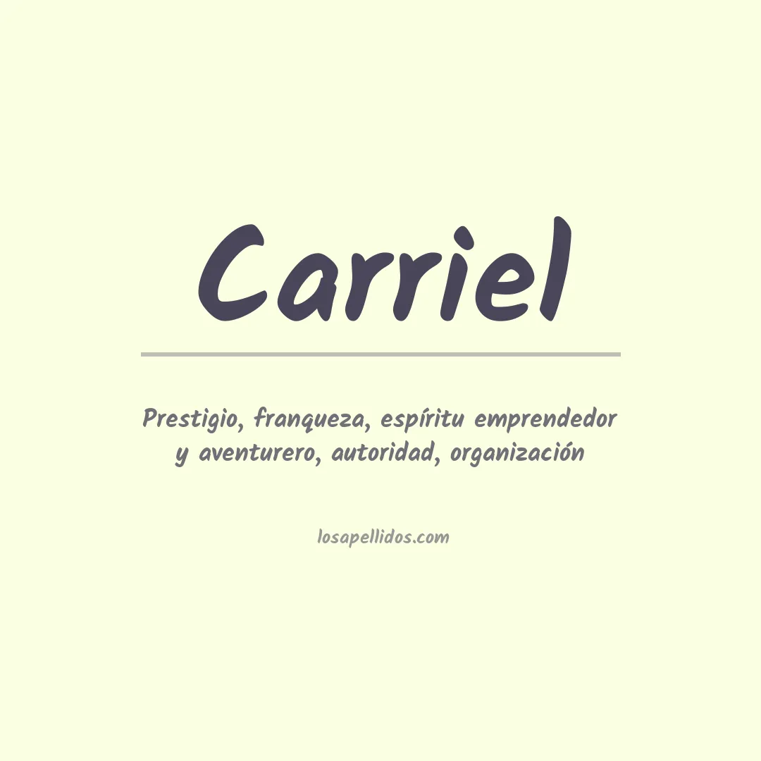 Apellido Carriel