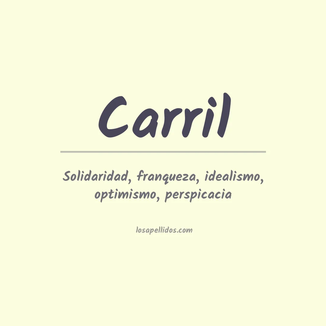 Apellido Carril