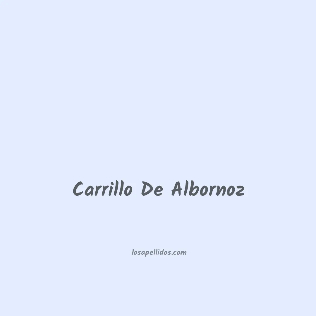 Carrillo de albornoz en chino