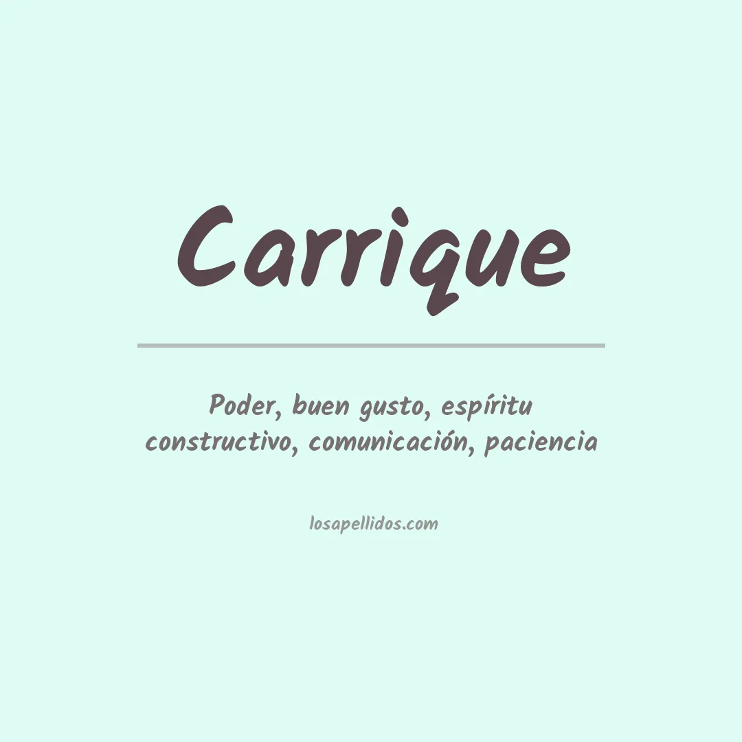Apellido Carrique