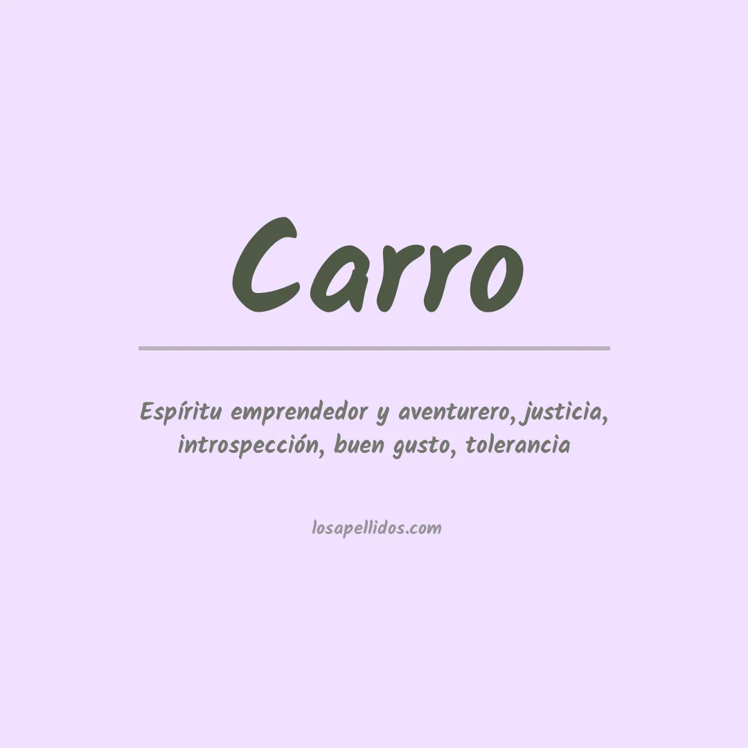 Apellido Carro