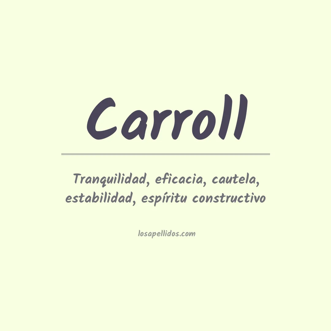 Apellido Carroll