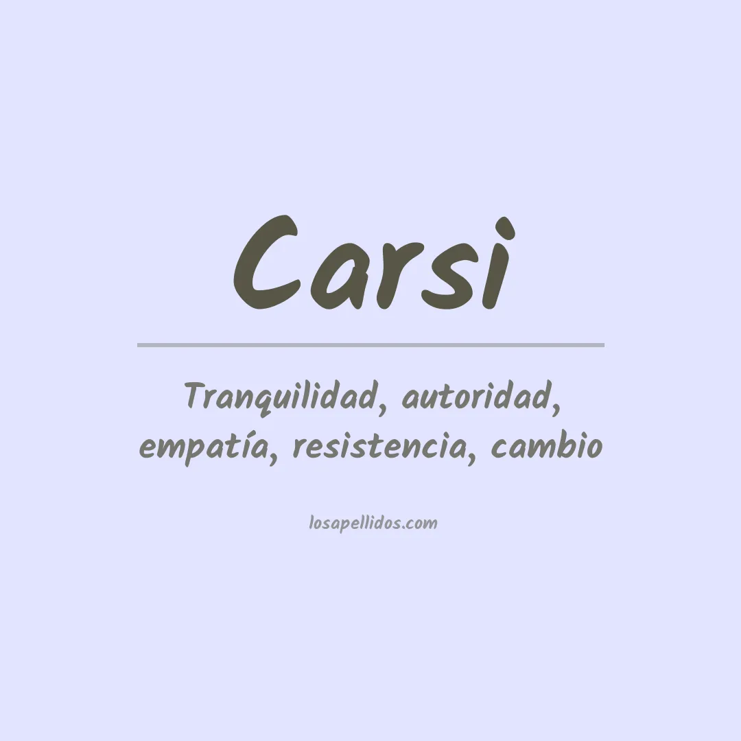 Apellido Carsi