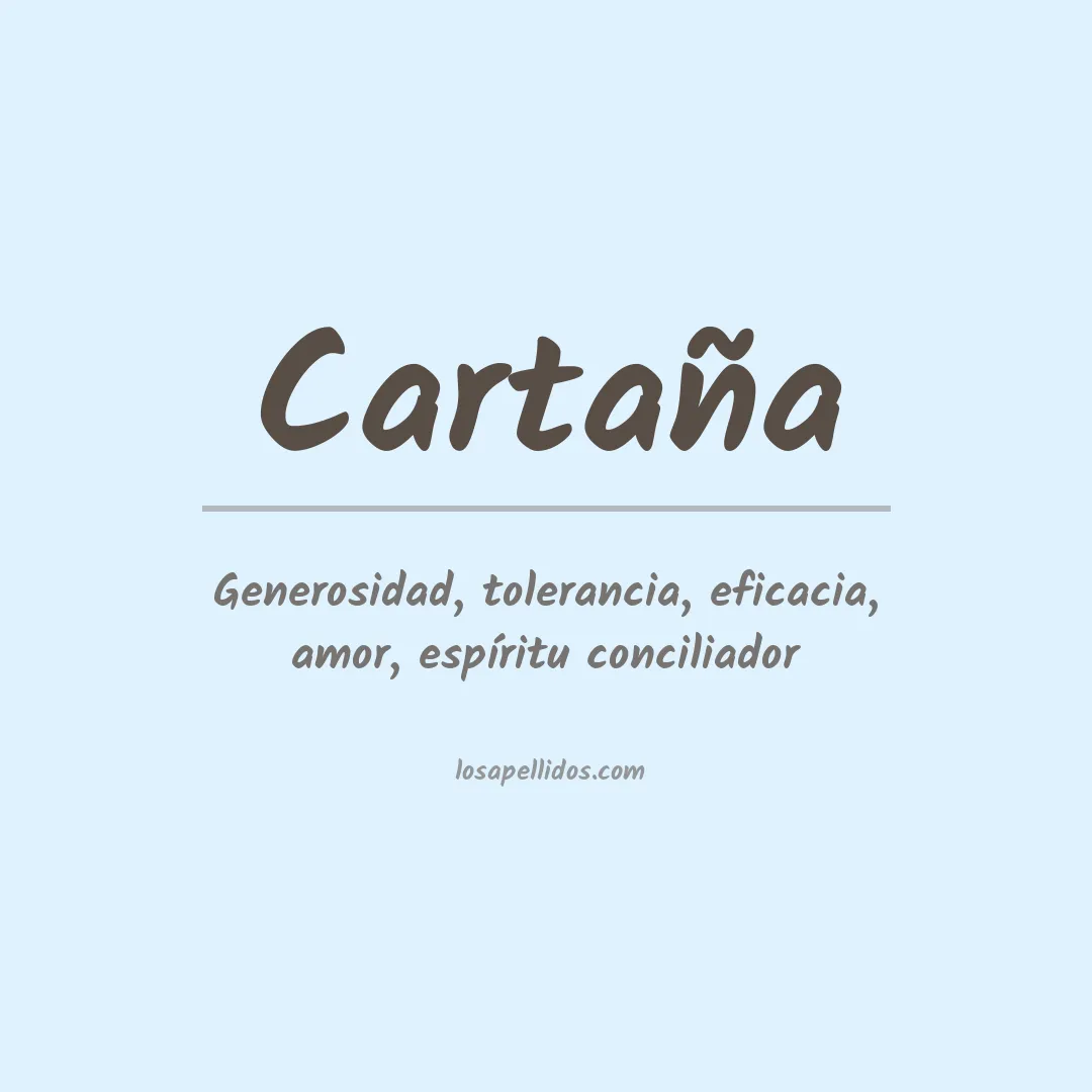 Significado del Apellido Cartaña