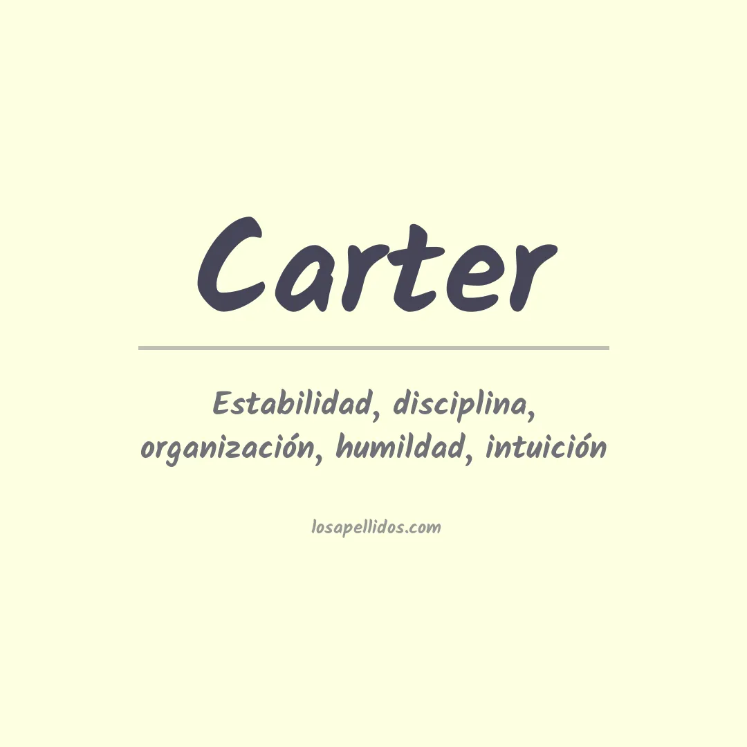Apellido Carter