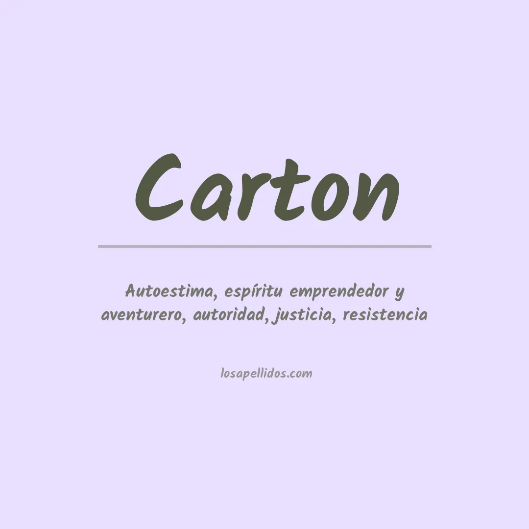 Apellido Carton