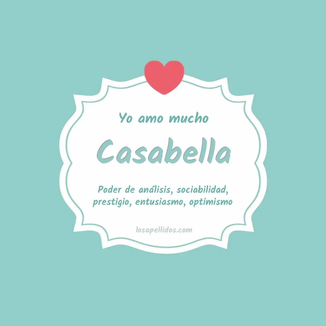 Yo amo mucho Casabella
