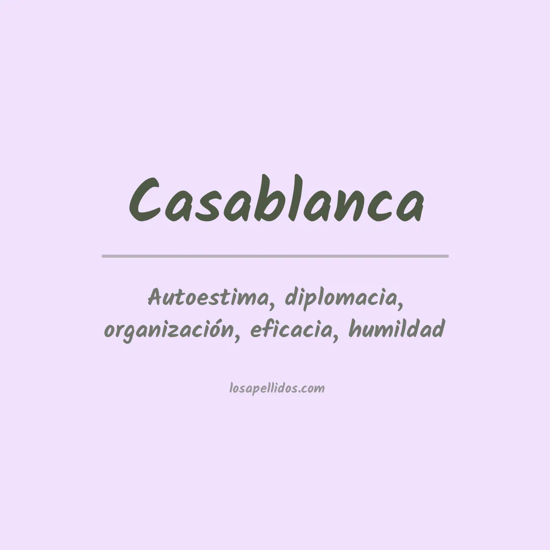 Apellido Casablanca
