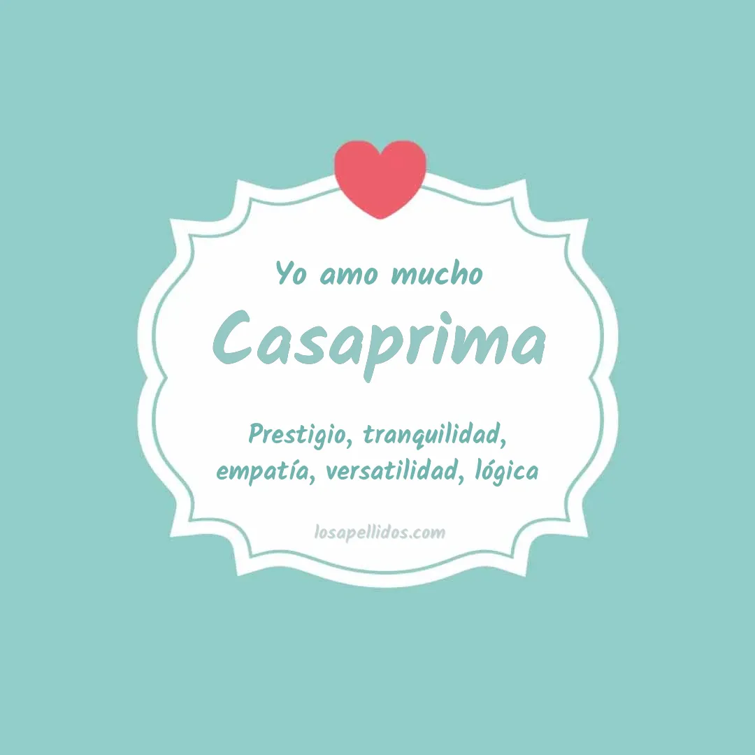 Yo amo mucho Casaprima