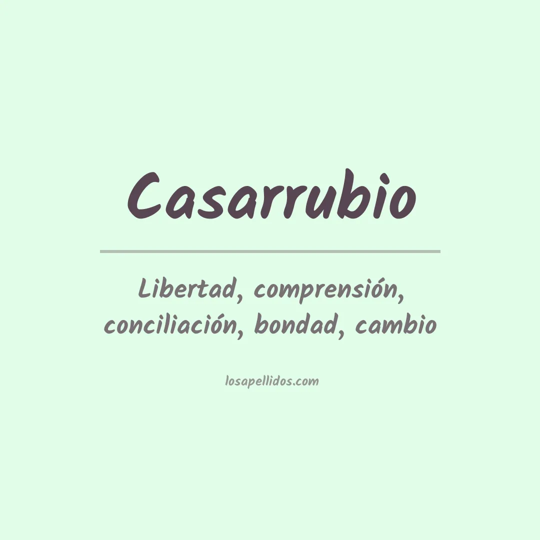 Significado del Apellido Casarrubio