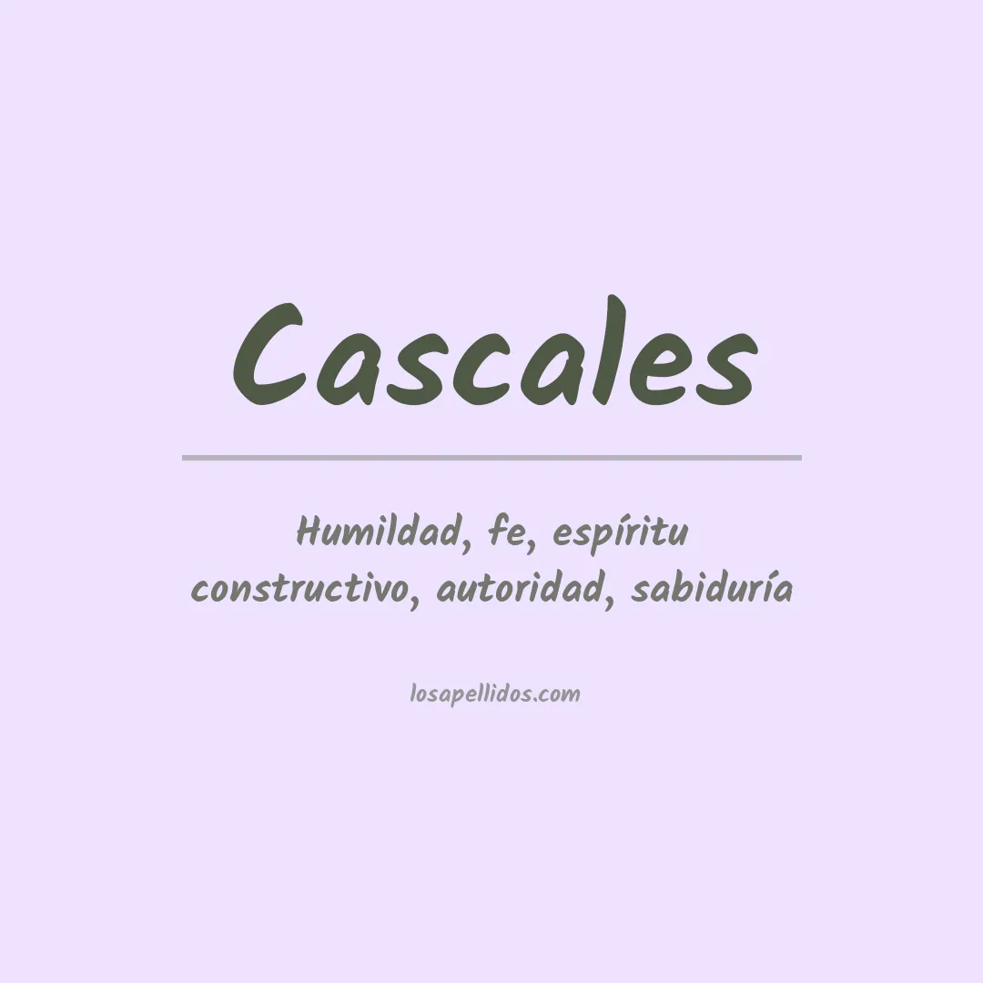 Apellido Cascales