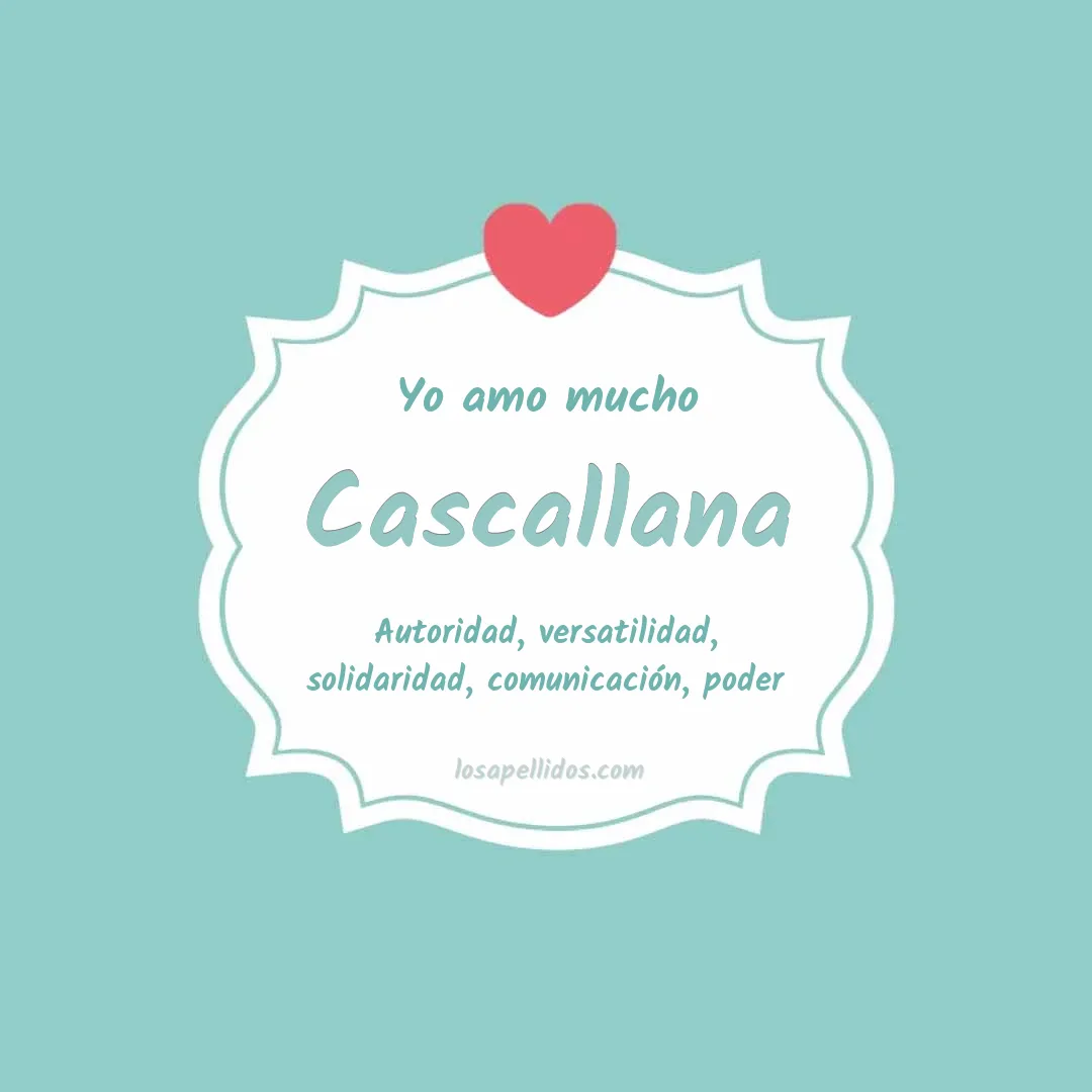 Yo amo mucho Cascallana