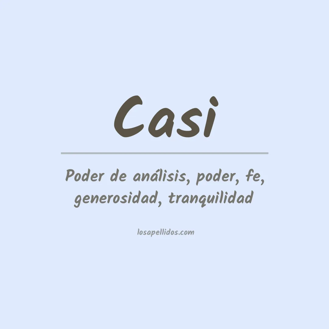 Apellido Casi
