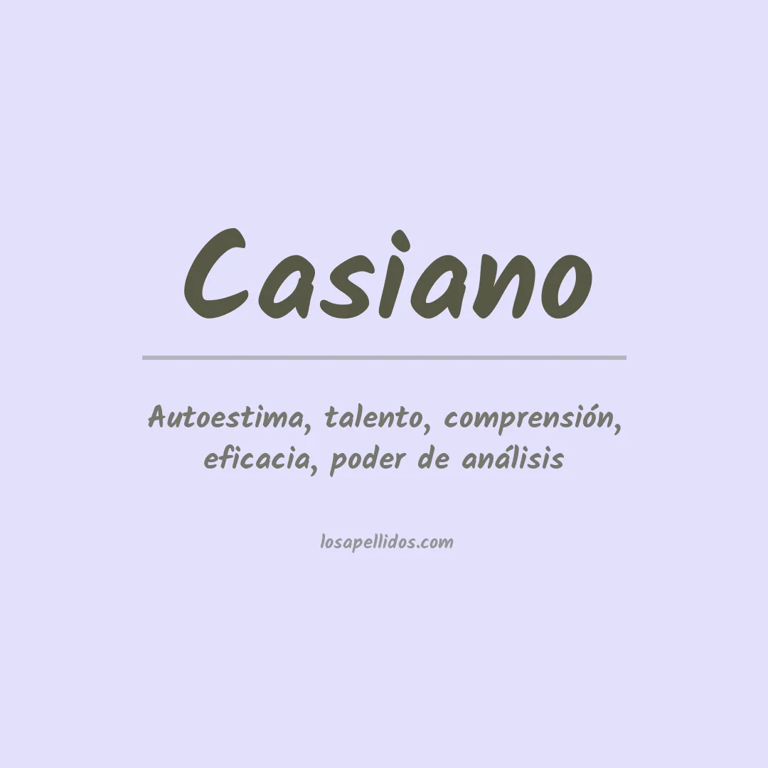 Apellido Casiano