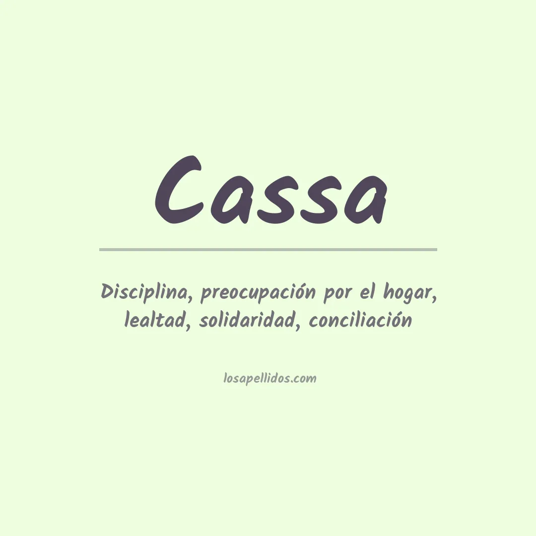 Apellido Cassa