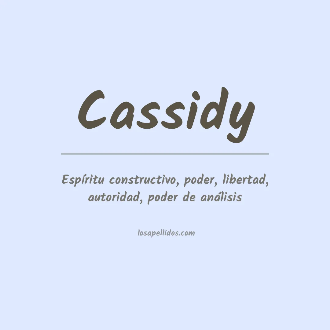 Apellido Cassidy