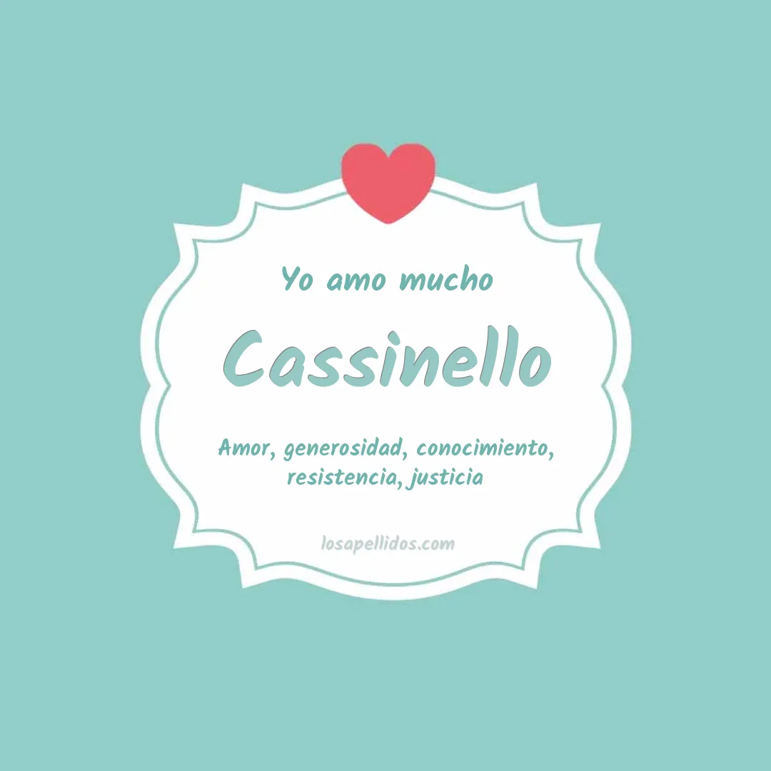 Yo amo mucho Cassinello