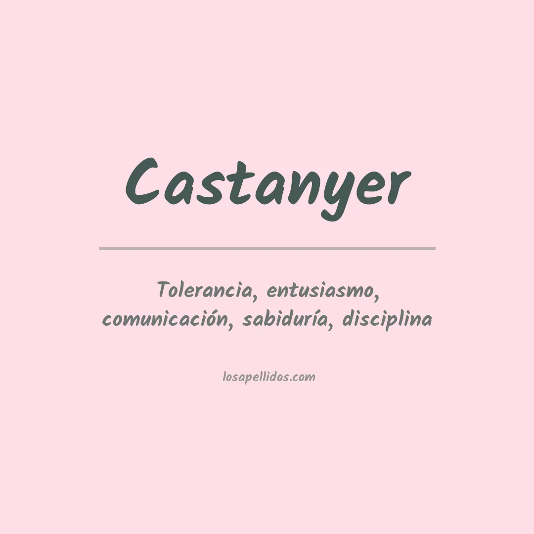 Apellido Castanyer