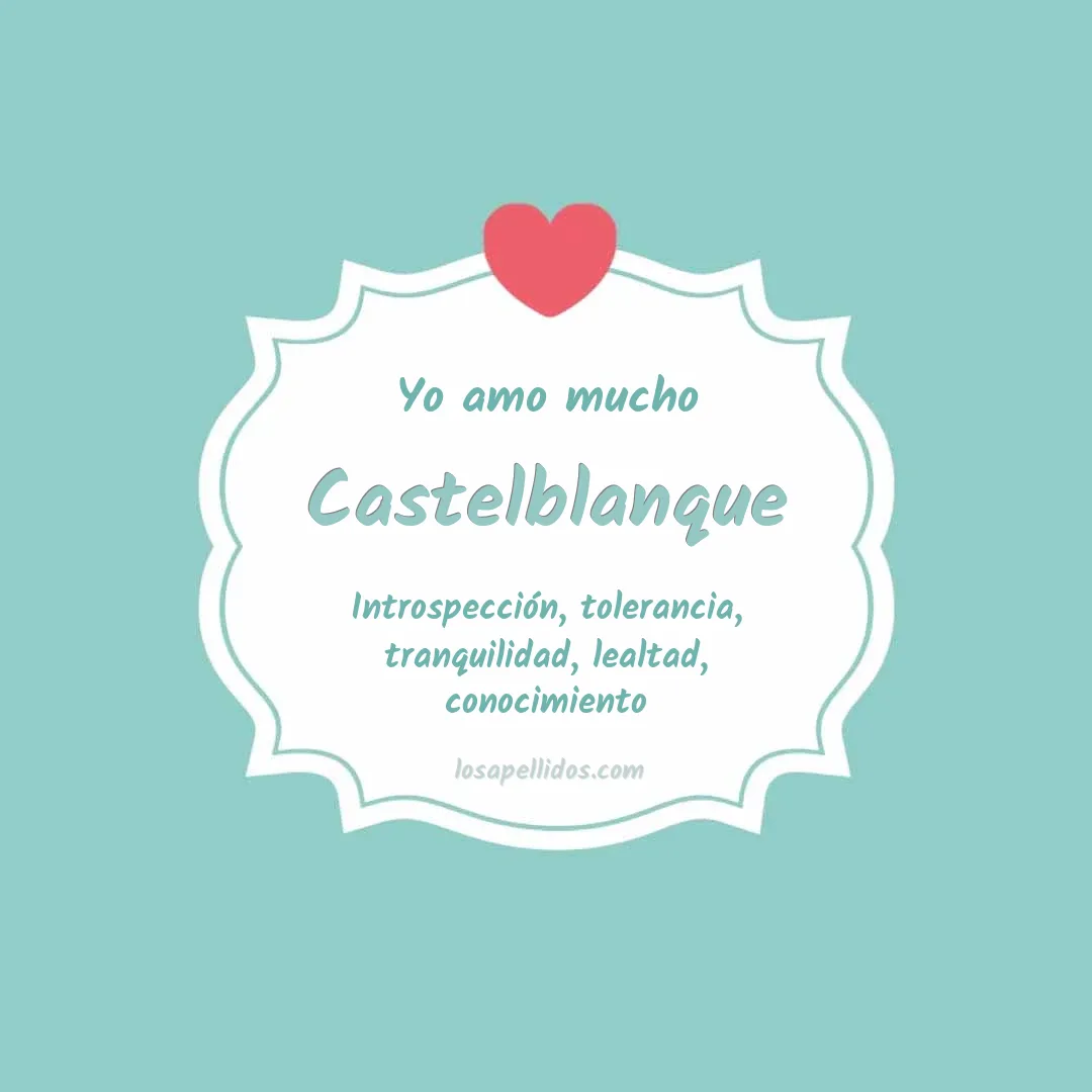 Yo amo mucho Castelblanque