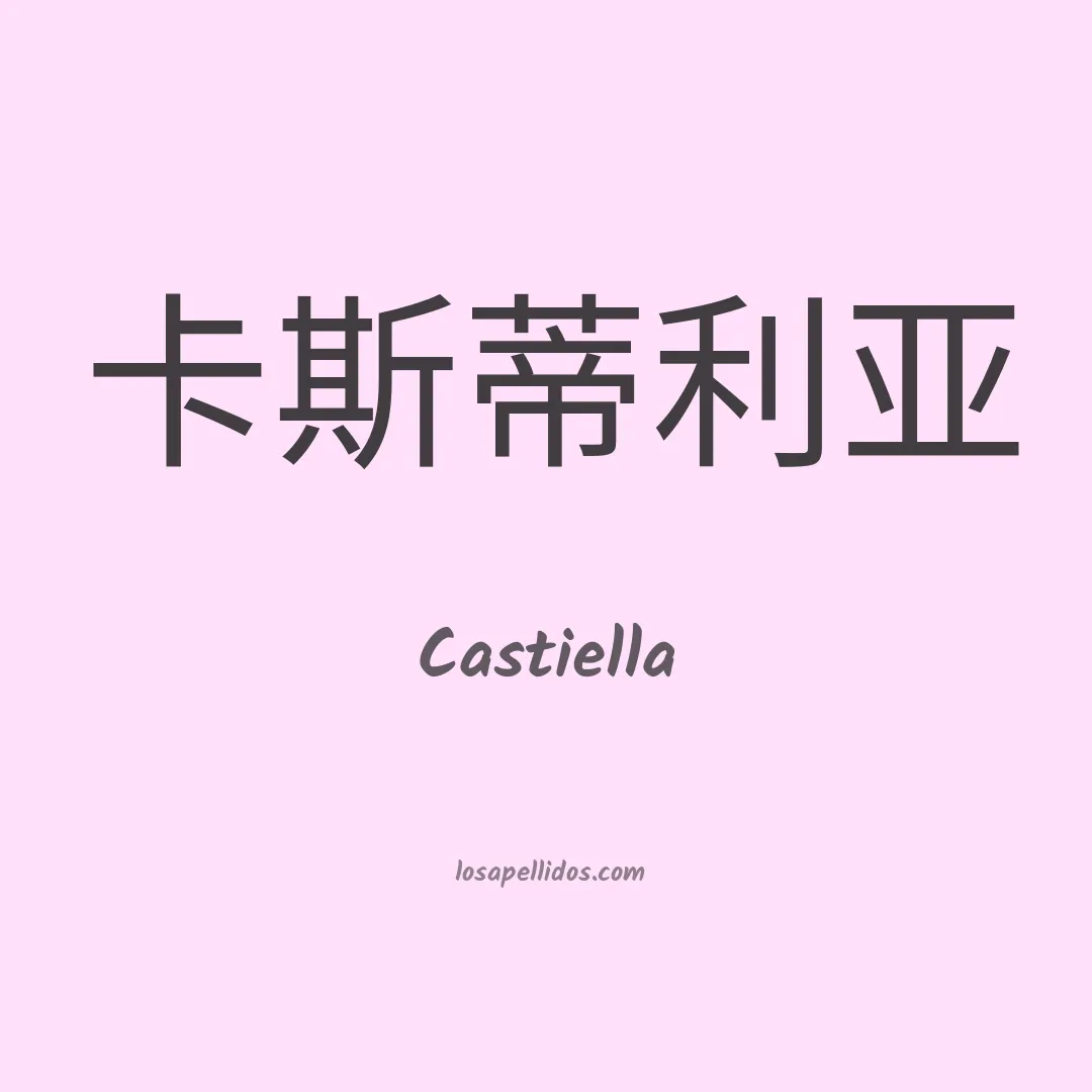 Castiella en chino