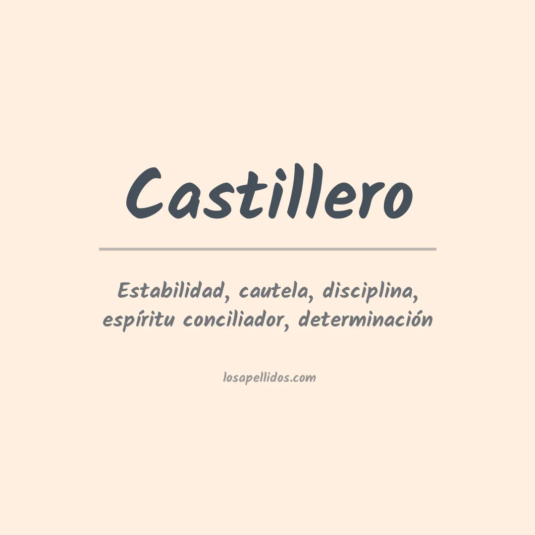 Significado del Apellido Castillero