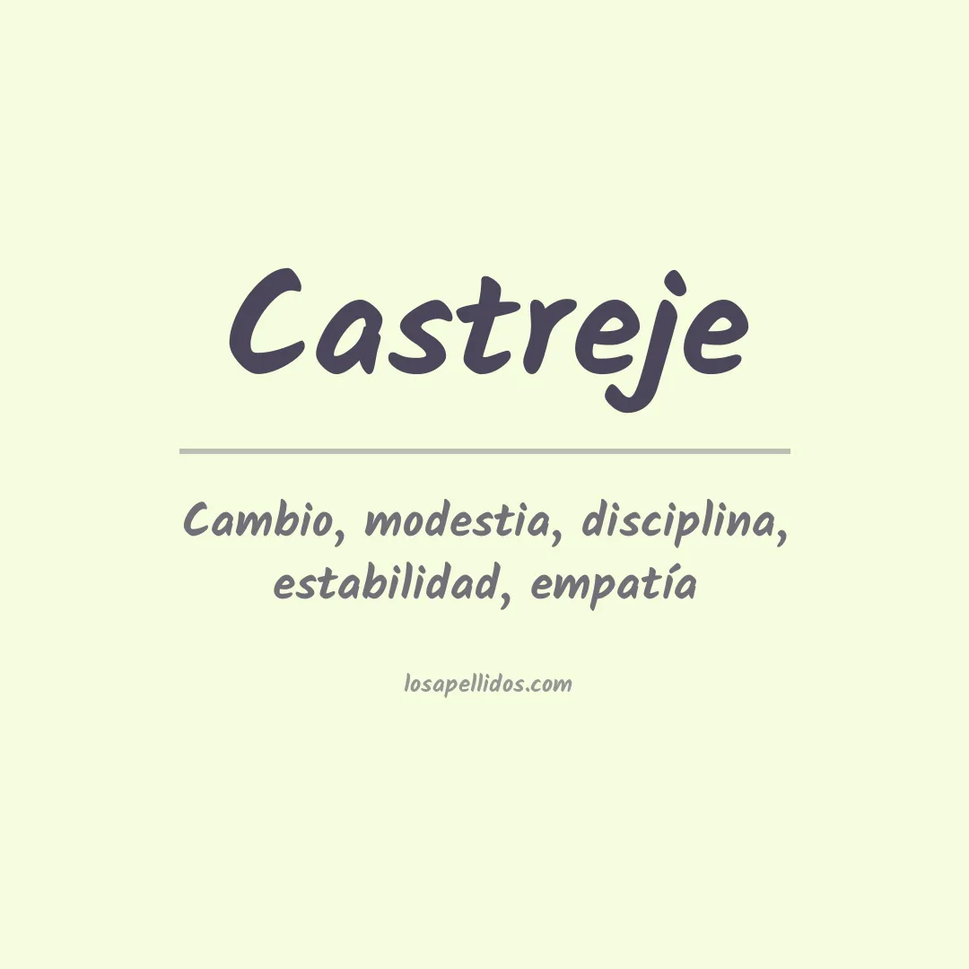 Significado del Apellido Castreje