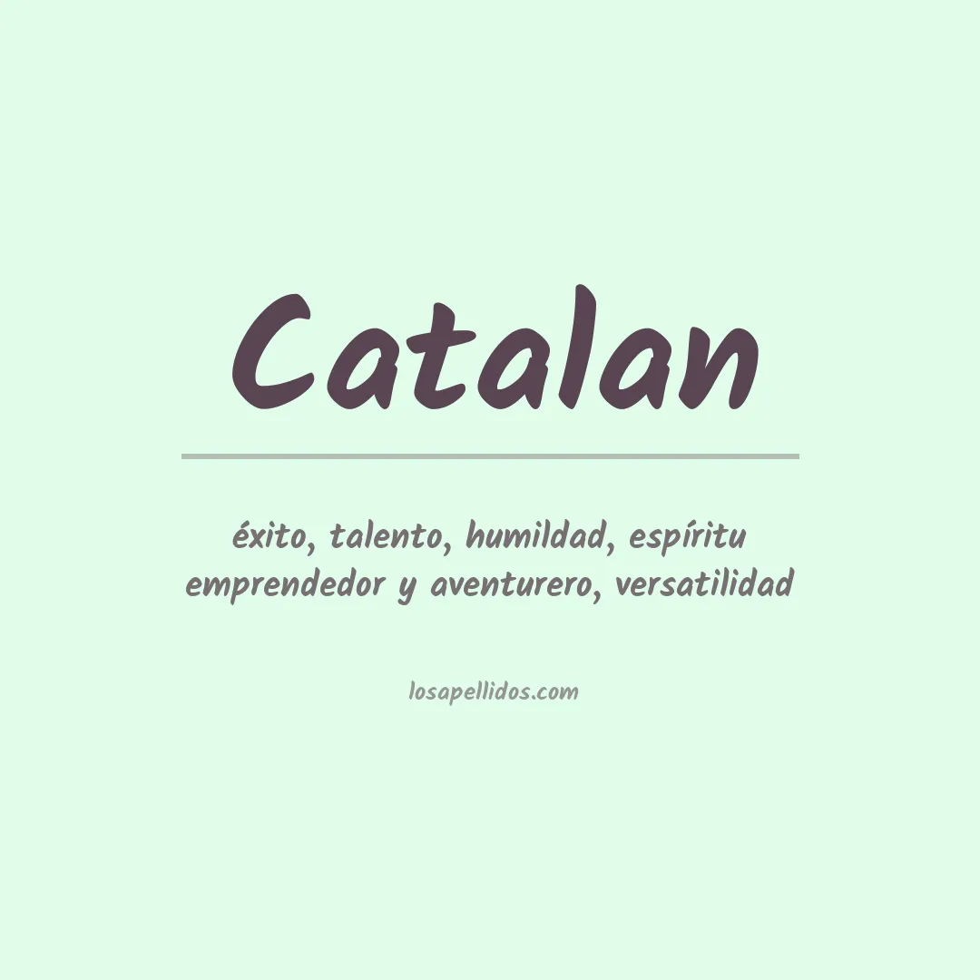 Apellido Catalán