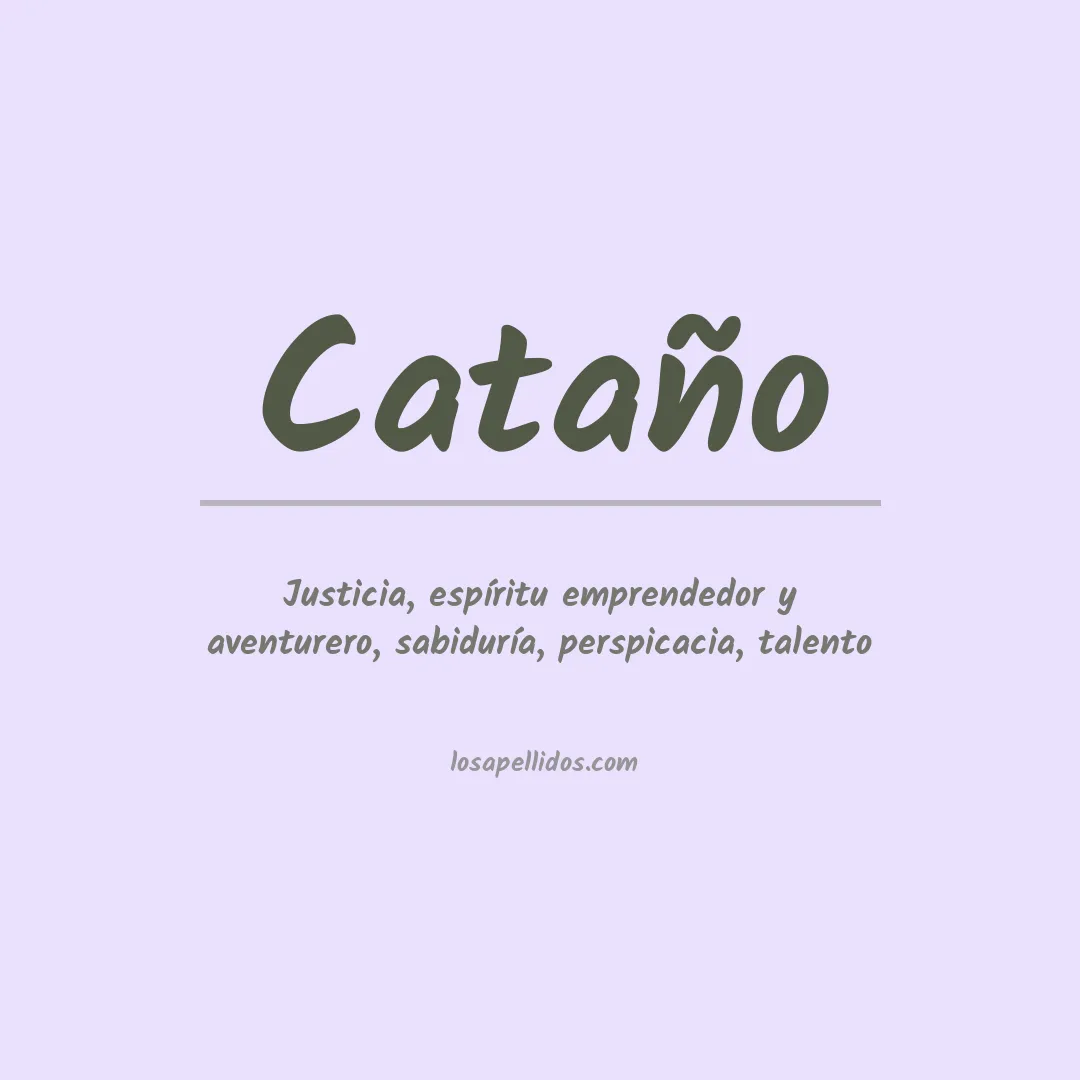 Apellido Cataño