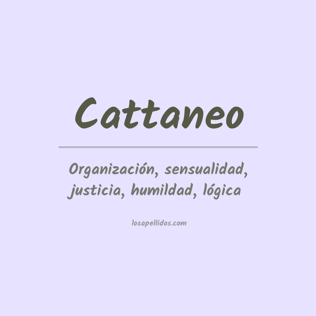 Apellido Cattaneo