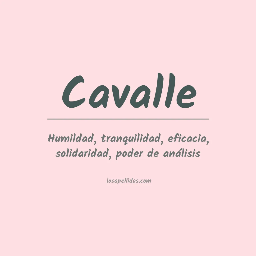Apellido Cavalle