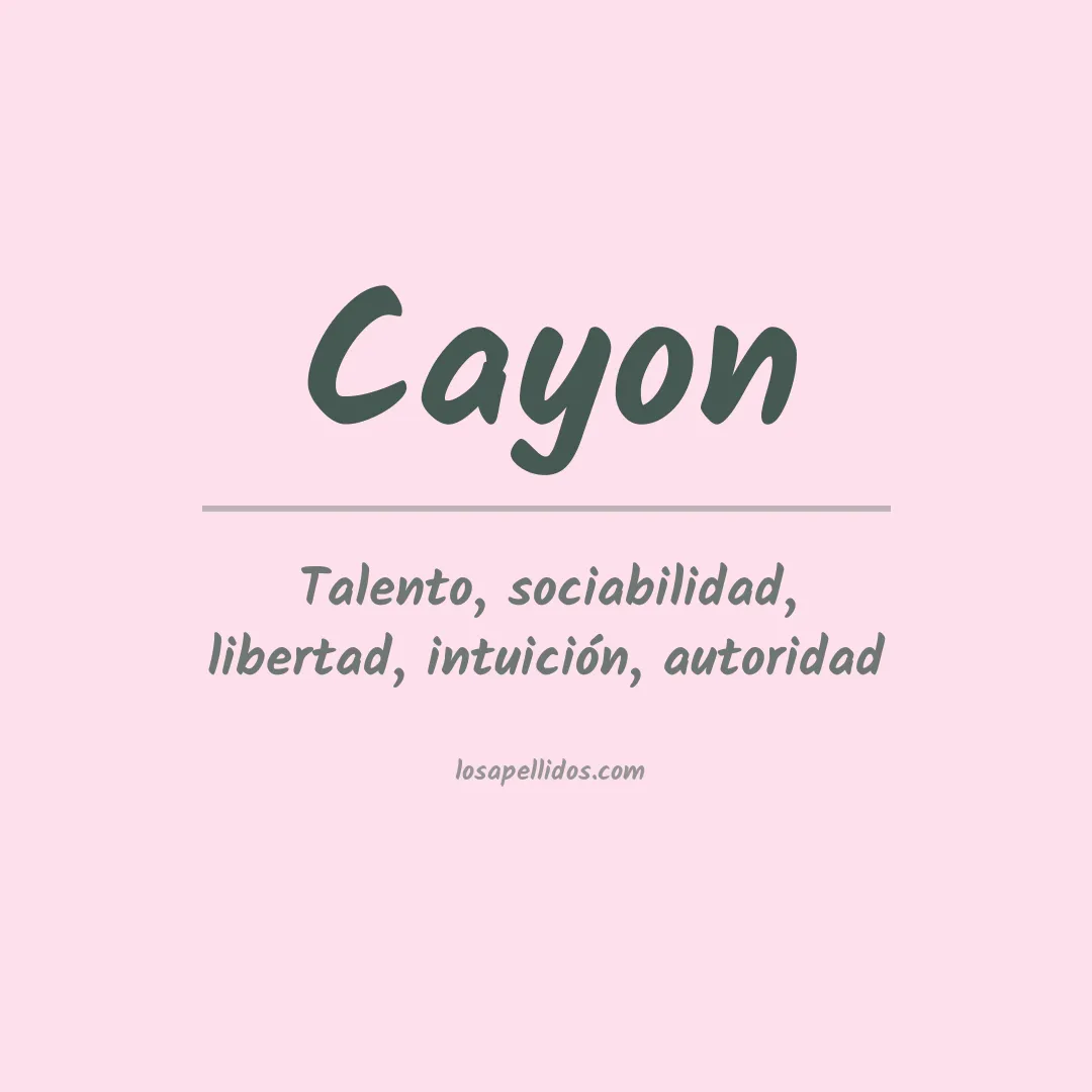 Apellido Cayon