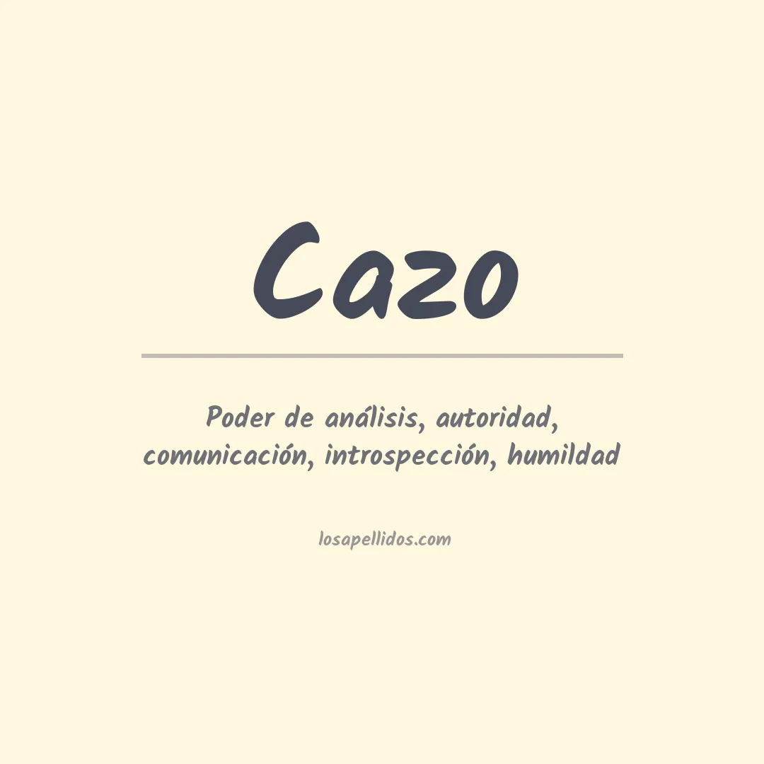 Apellido Cazo