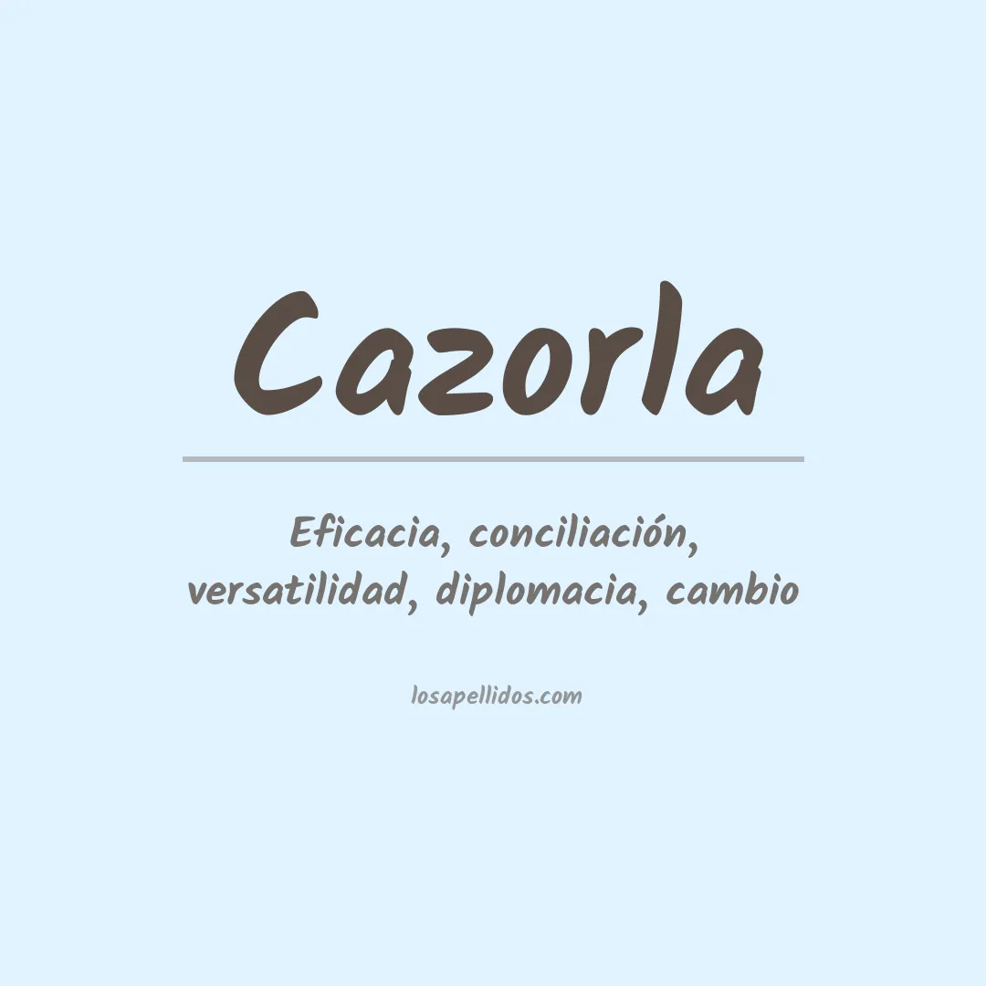 Apellido Cazorla