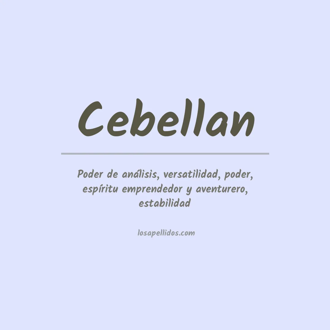 Apellido Cebellan