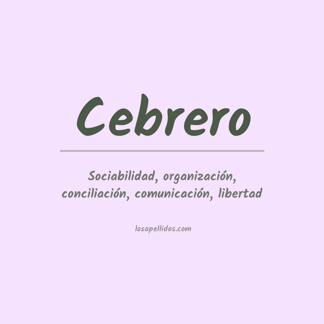 Apellido Cebrero