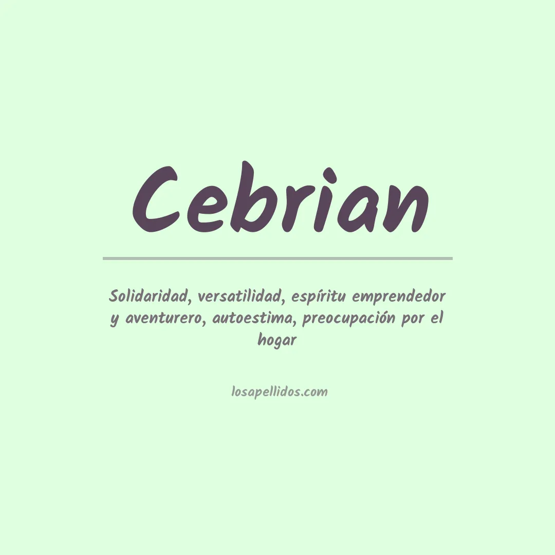 Apellido Cebrián