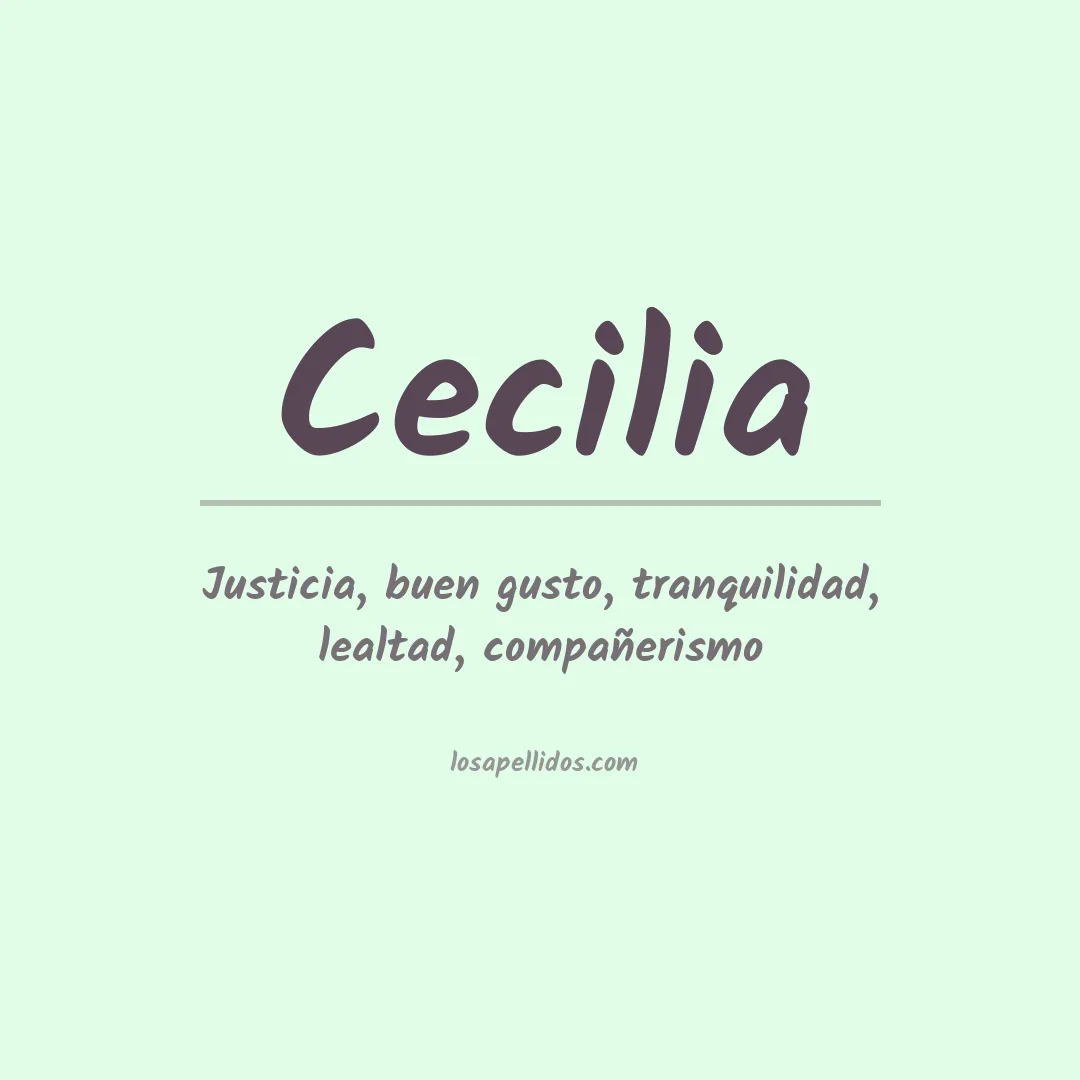 Apellido Cecilia