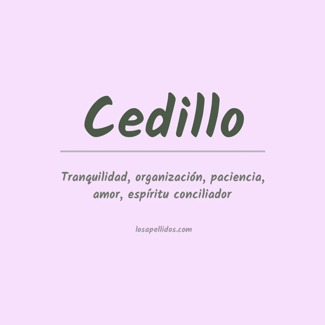 Apellido Cedillo