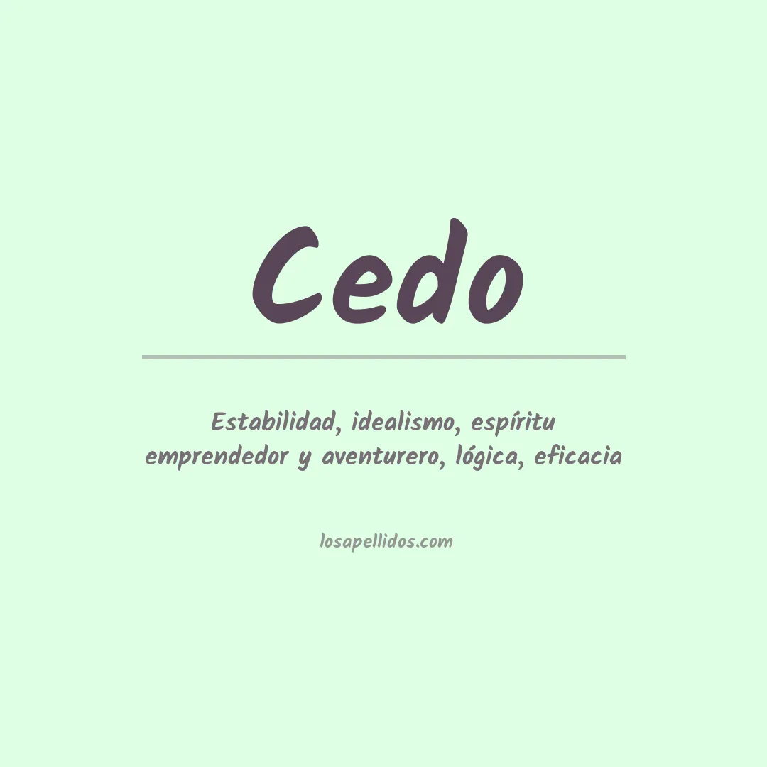 Apellido Cedo