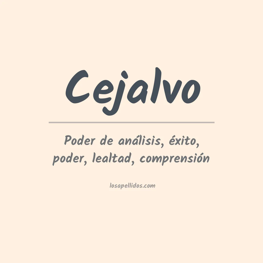 Apellido Cejalvo