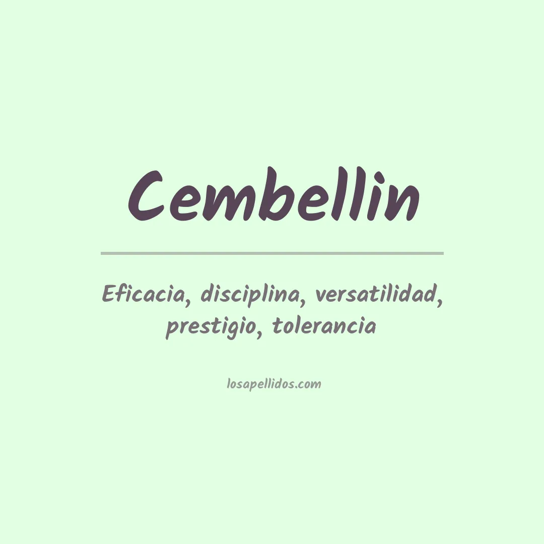Apellido Cembellin