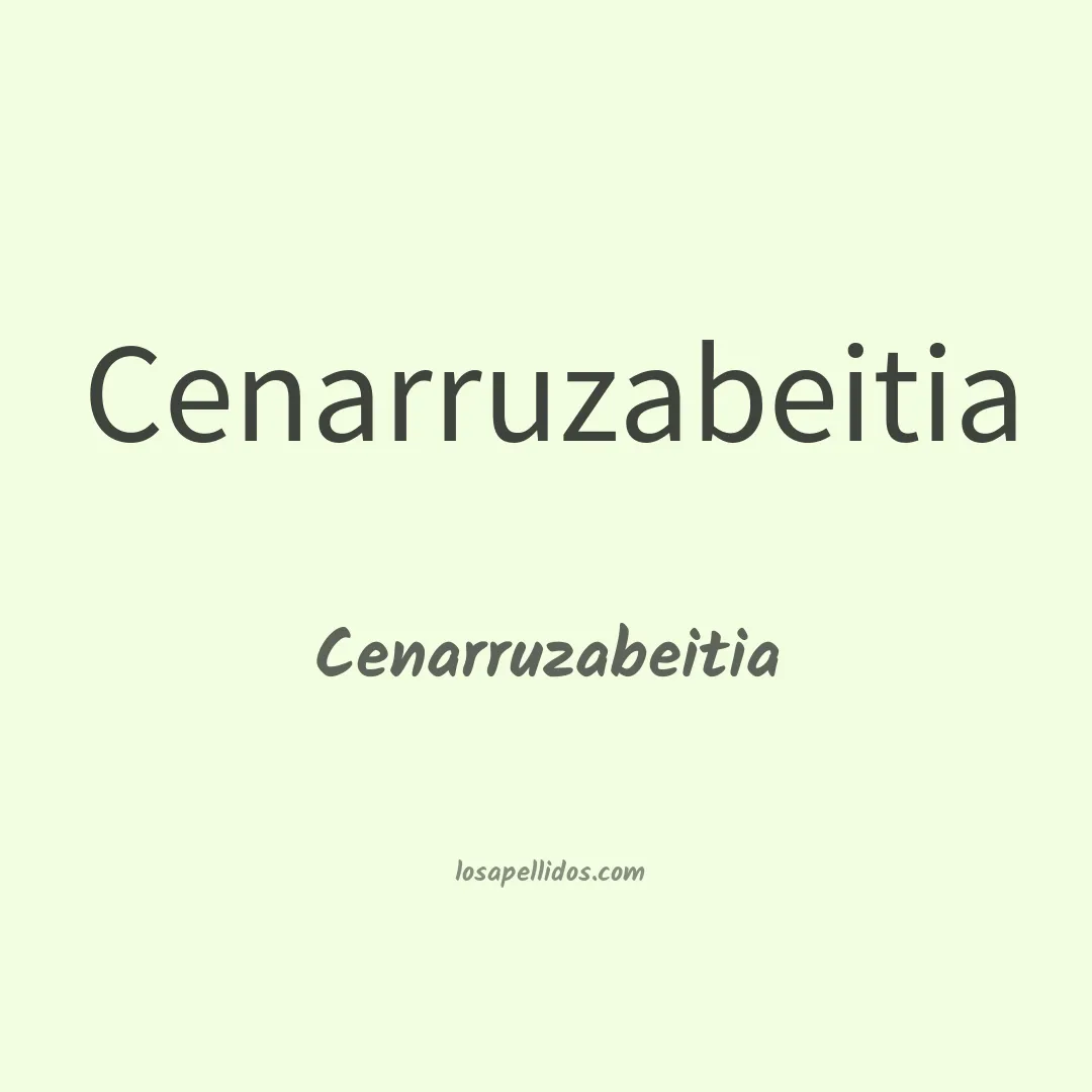 Cenarruzabeitia en chino
