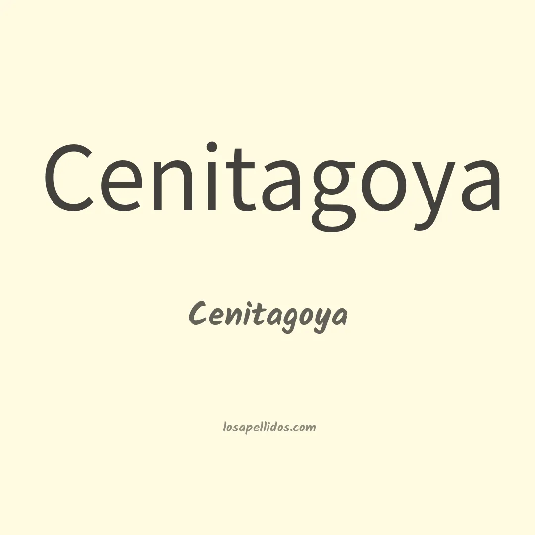 Cenitagoya en chino