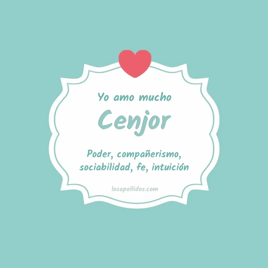 Yo amo mucho Cenjor