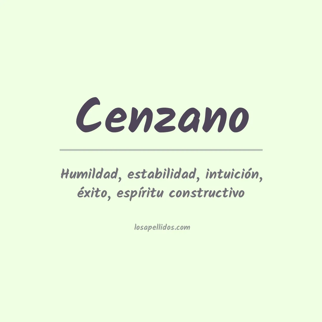 Apellido Cenzano
