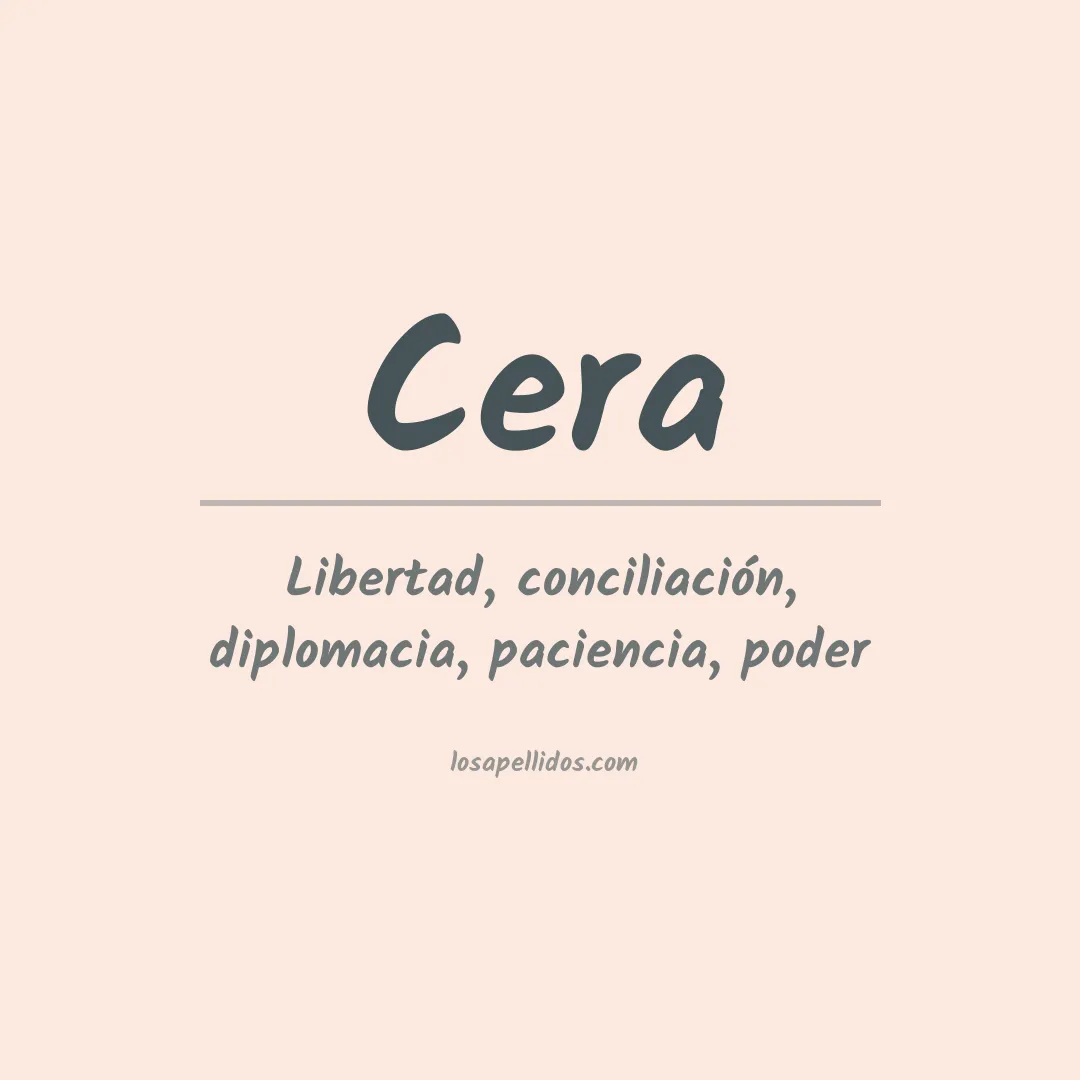 Apellido Cera