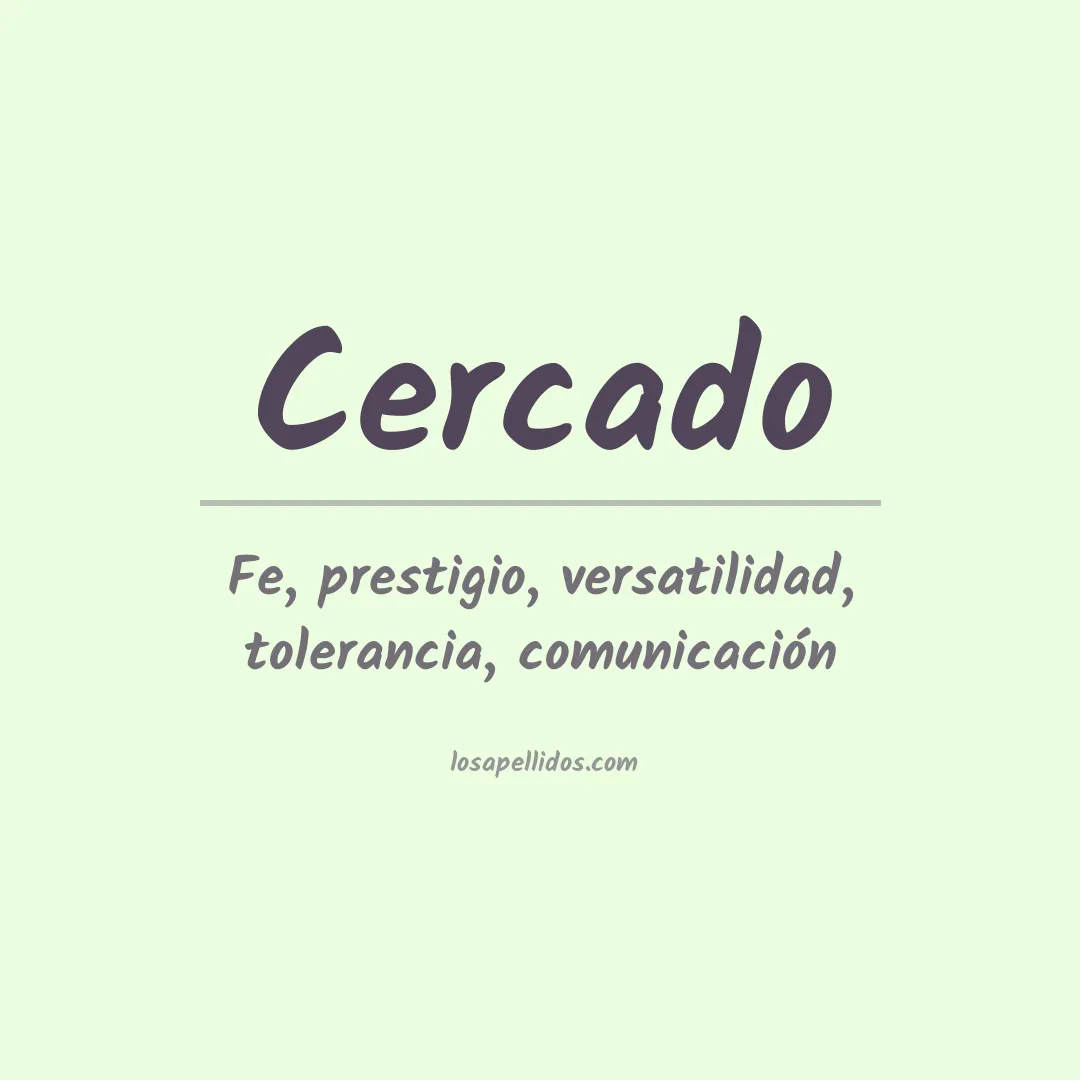Apellido Cercado