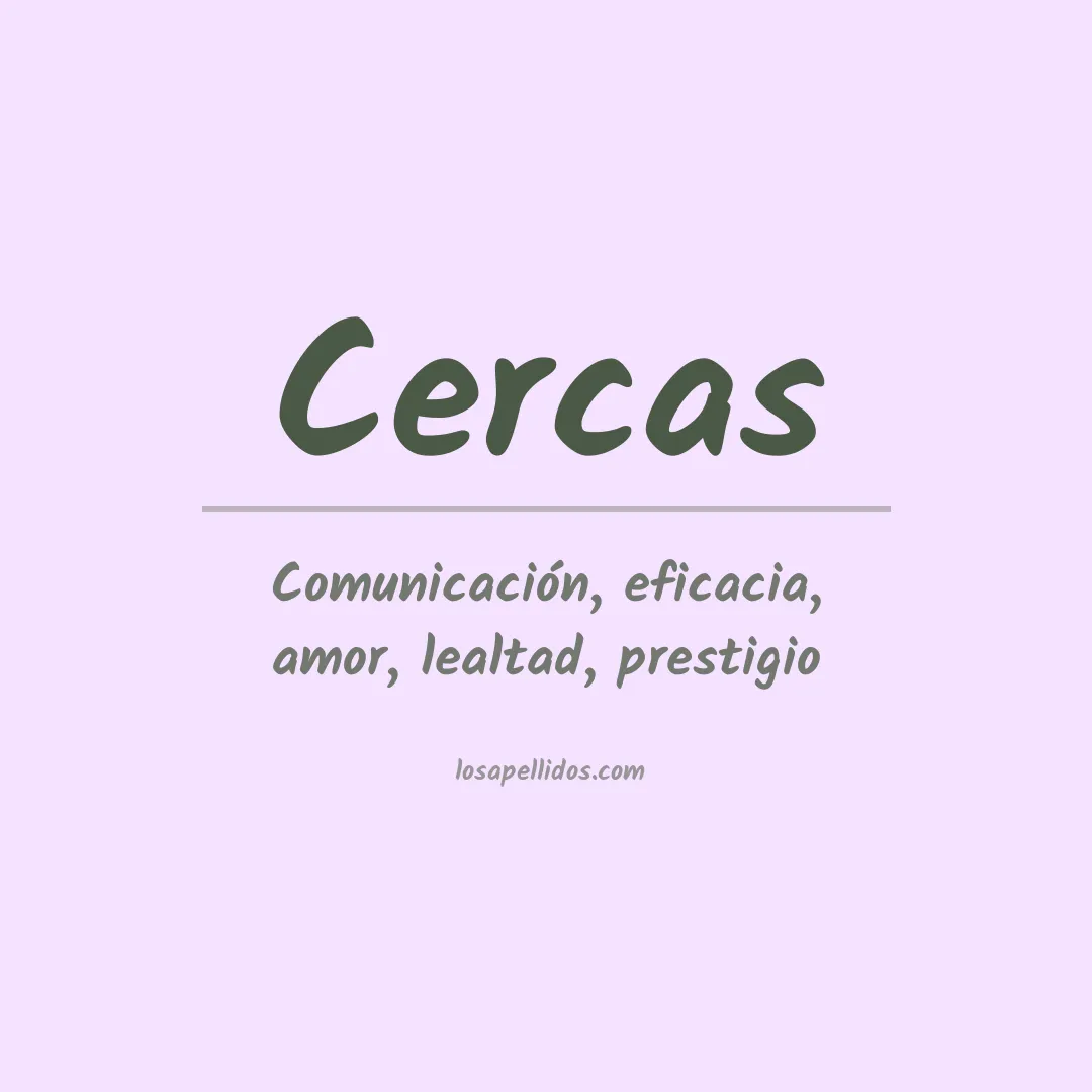 Apellido Cercas